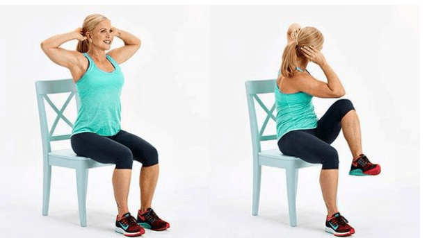 exercício na cadeira para barriga lisa expert fitness